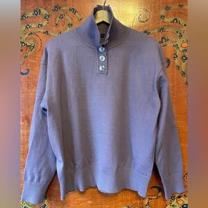 Women’s Purple Sweater with Button Collar